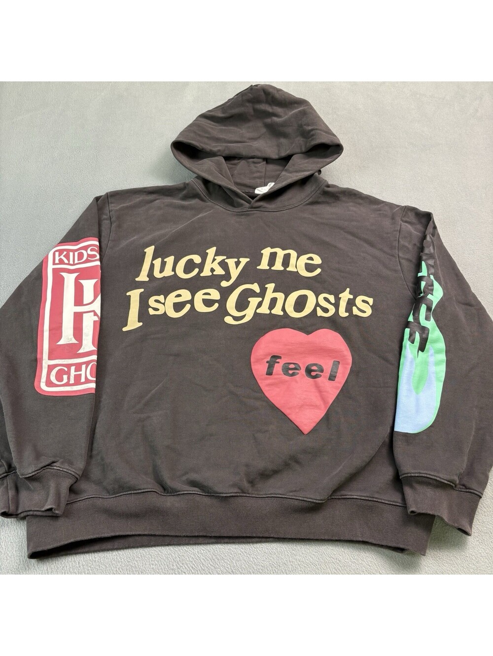 Lucky Me I See Ghosts Camp Flog Gnaw Hoodie Size XL Kid Cudi Kanye West